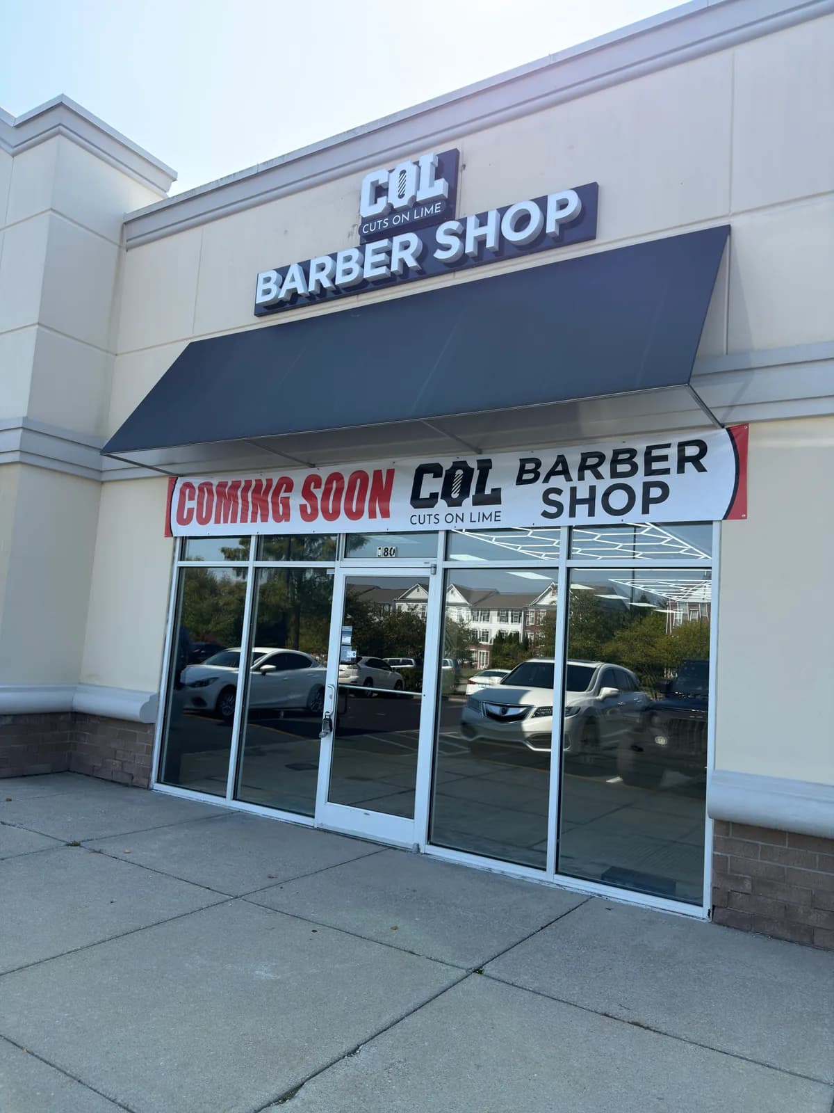 Cuts On Lime Hamburg storefront with a Coming Soon banner on Star Shoot Parkway